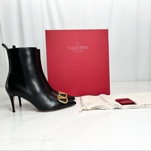 VALENTINO VLOGO SIGNATURE CALFSKIN ANKLE BOOT 75MM